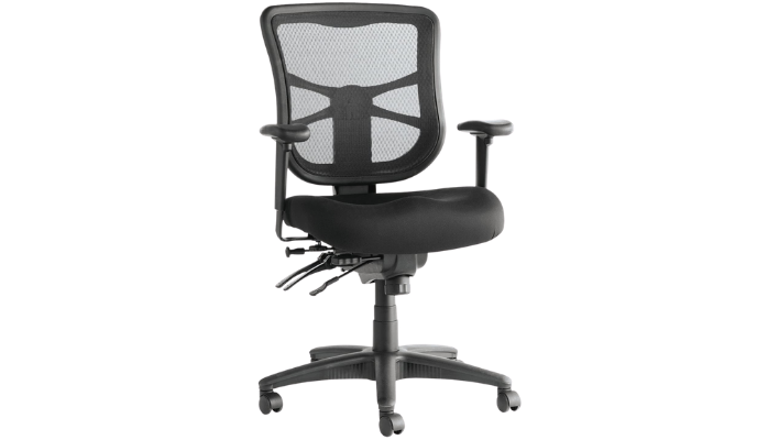 Alera Elusion Series Mesh Mid-Back Multifunction Chair, Black